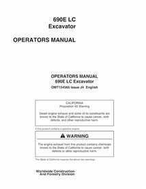 Manual del operador pdf de la excavadora John Deere 690ELC - John Deere manuales - JD-OMT154565-EN