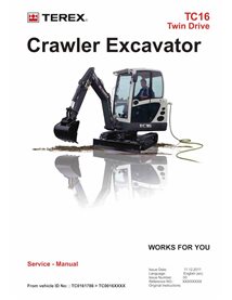 Terex TC16 mini excavator pdf service manual  - Terex manuals - TEREX-TC16-SM-EN