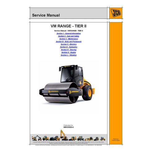 Jcb VM RANGE - Manual de serviço do compactador de solo TIER II - JCB manuais