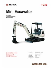 Catálogo de peças em pdf da miniescavadeira Terex TC35 - Terex manuais - TEREX-5780400005-PC