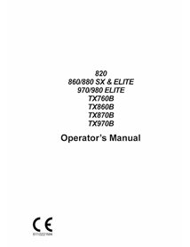 Manuel d'utilisation pdf des chargeuses-pelleteuses Terex 820, 860, 880SX, 970, 980, TX760B, TX860B, TX870B, TX970B - Terex m...