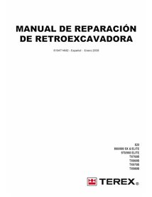 Manuel d'atelier pdf pour tractopelle Terex 820, 860, 880, 970, 980, TX760B, TX860B, TX970B, TX980B - Terex manuels - TEREX-6...