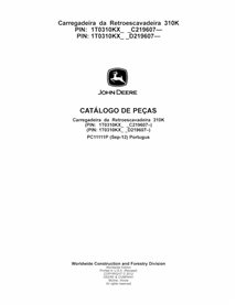 Catálogo de peças em pdf da retroescavadeira John Deere 310K PT - John Deere manuais - JD-PC11111P-PT