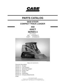 Case 450, 450CT Series 3 skid loader pdf parts catalog  - Case manuals - CASE-87632294-PC