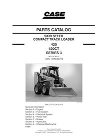 Case 420, 420CT Series 3 skid loader pdf parts catalog - Case manuals - CASE-87632289-PC