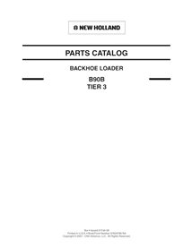 New Holland B90B Tier 3 backhoe loader pdf parts catalog  - New Holland Construction manuals - NH-87659786-PC