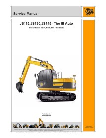 Jcb JS115, JS130, JS145 - Tier III Auto excavator service manual - JCB manuals - JCB-9803-9860-4