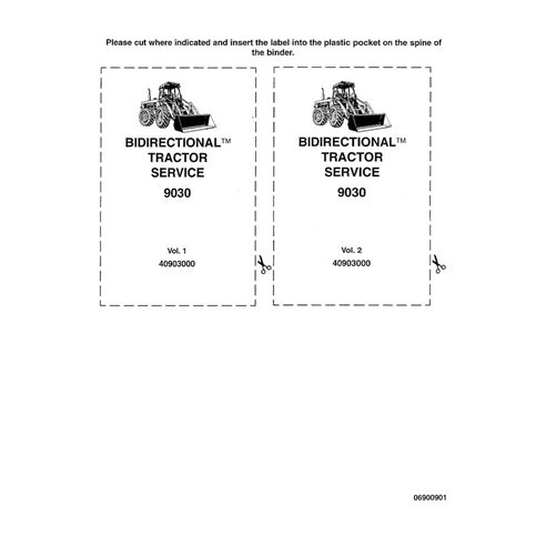 Manual de serviço em pdf do trator New Holland 9030 - New Holland Construção manuais - NH-40903000