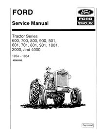 NH-40060090 Manuel d'entretien pdf du tracteur New Holland 600, 700, 800, 900, 501, 601, 701, 801, 901, 1801, 2000, 4000