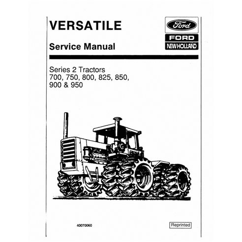 NH-40070060 Manuel d'entretien pdf du tracteur New Holland Ford 700, 750, 800, 825, 850, 900, 950 série 2