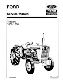 NH-40100020 Manuel d'entretien pdf pour tracteur New Holland Ford 1000, 1600