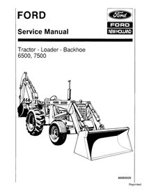 New Holland 6500, 7500 backhoe loader pdf service manual  - New Holland Construction manuals - NH-40650020-EN