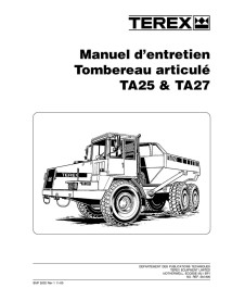 Manual de mantenimiento del camión articulado Terex TA25, TA27 - Terex manuales