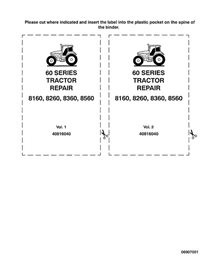 Manual de reparación en pdf del tractor New Holland 8160, 8260, 8360, 8560 - New Holand Agricultura manuales - NH-40816040-EN