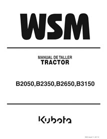 Manuel d'atelier pdf pour tracteur Kubota B2050, B2350, B2650, B3150 ES - Kubota manuels - KUBOTA-9Y111-09855-WSM-ES