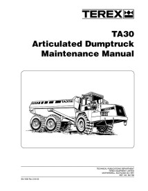 Manual de mantenimiento del camión articulado Terex TA30 - Terex manuales