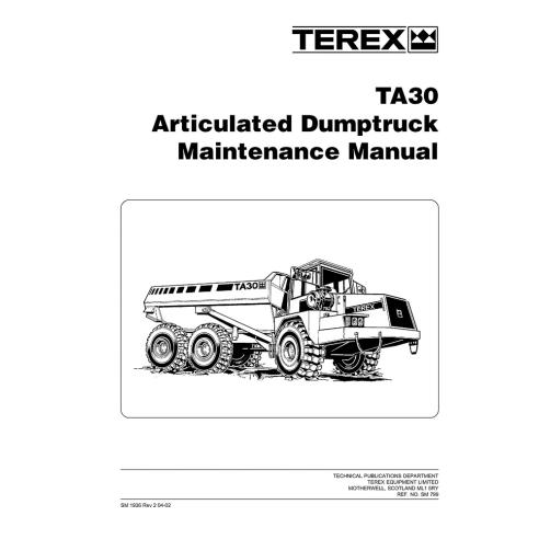 Manual de manutenção de caminhão articulado Terex TA30 - Terex manuais - TEREX-SM1936