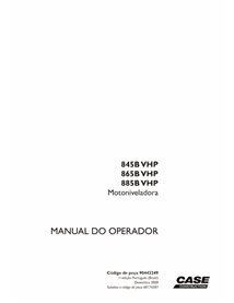 Case 845B, 865B, 885B VHP niveladora pdf manual do operador PT - Case manuais - CASE-84498429-OM-PT