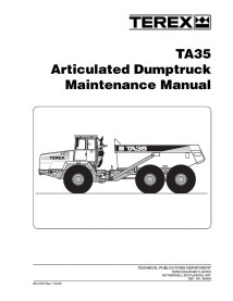 Manuel d'entretien du chariot articulé Terex TA35 - Terex manuels - TEREX-SM2123