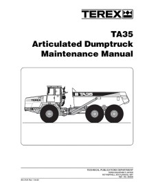 Terex TA35 articulated truck maintenance manual - Terex manuals - TEREX-SM2123