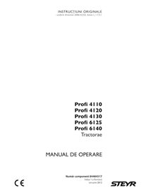 Steyr Profi 4110, 4120, 4130, 6125, 6140 tractor pdf operator's manual RO - Steyr manuals - STEYR-84484517-OM-RO