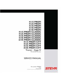 STEYR-47938743-SM Manual de serviço em pdf do trator Steyr 4115, 4125, 4135, 4145, 6145 PROFI, CLASSIC, PROFI CVT
