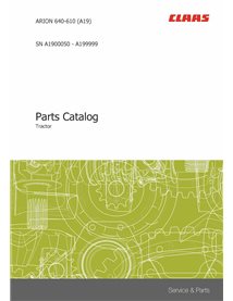 Catalogue de pièces pdf pour tracteur Claas ARION 640-610 (A19) - Claas manuels - CLAAS-ARION-640-610-A19