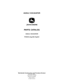 John Deere 450DLC excavator pdf parts catalog  - John Deere manuals - JD-PC9546