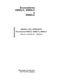 John Deere 450DLC excavator pdf operator's manual ES - John Deere manuals - JD-OMT311017-ES