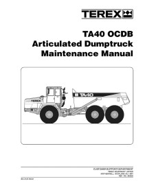 Terex TA40 OCDB articulated truck maintenance manual - Terex manuals