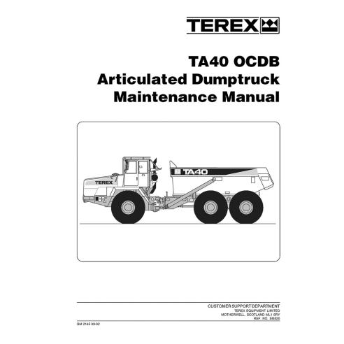 Manual de mantenimiento del camión articulado Terex TA40 OCDB - Terex manuales - TEREX-SM2145