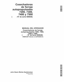 JD-OMZ93287-ES Manual do operador da colhedora de forragem John Deere 7200, 7300, 7400, 7500, 7700, 7800 (J2) ES (OMZ93287)