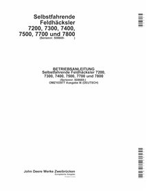 John Deere 7200, 7300, 7400, 7500, 7700, 7800 (I6) colhedora de forragem pdf manual do operador DE - John Deere manuais - JD-...