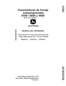 John Deere 8100, 8200, 8300, 8600, 8400, 8500, 9600 colhedora de forragem pdf manual do operador ES - John Deere manuais - JD...