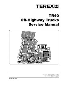 Manual de servicio del camión todoterreno Terex TR40 - Terex manuales
