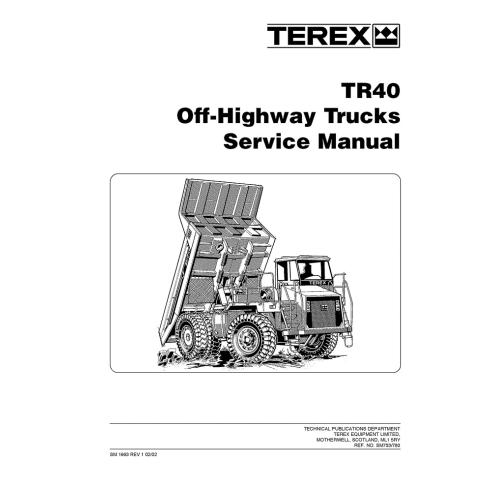 Manual de serviço do caminhão fora-de-estrada Terex TR40 - Terex manuais