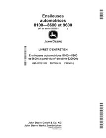 John Deere 8100, 8200, 8300, 8600, 8400, 8500, 9600 (I9) colhedora de forragem pdf manual do operador FR - John Deere manuais...