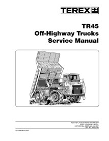 Manual de serviço do caminhão fora-de-estrada Terex TR45 - Terex manuais - TEREX-SM1606