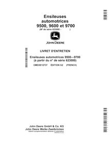 Manuel de l'opérateur ensileuse John Deere 9500, 9600, 9700 (G2) pdf FR - John Deere manuels - JD-OMDXE12737-FR