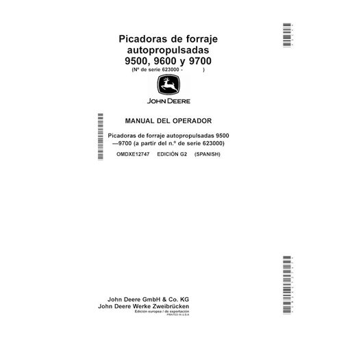 JD-OMDXE12747-ES Manual do operador da colhedora de forragem John Deere 9500, 9600, 9700 (G2) ES (OMDXE12747)
