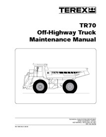 Manuel d'entretien des camions hors route Terex TR70 - Terex manuels - TEREX-SM1909