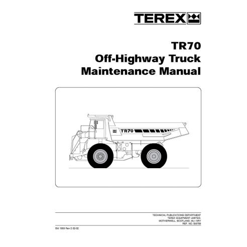Manual de manutenção de caminhão fora-de-estrada Terex TR70 - Terex manuais