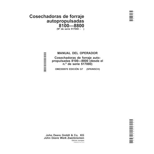 John Deere 8100, 8200, 8300, 8400, 8500, 8600, 8700, 8800 (G7) manuel de l'opérateur pdf ES - John Deere manuels - JD-OMZ2009...