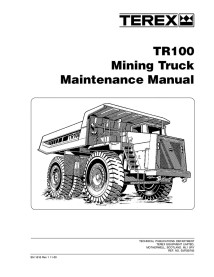 Manual de mantenimiento del camión minero Terex TR100 - Terex manuales