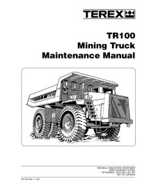 Manuel d'entretien du camion minier Terex TR100 - Terex manuels - TEREX-SM1616