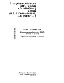 JD-OMT191039-FR John Deere 310G, 310SG, 315SG (F9) backhoe loader operator's manual FR (OMT191039)