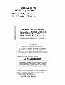 JD-OMT364032X63-ES John Deere 160GLC, 180GLC (I1) excavator operator's manual ES (OMT364032X63)