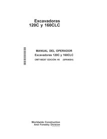 Escavadeira John Deere 120C, 160CLC pdf manual do operador ES - John Deere manuais - JD-OMT188257-ES