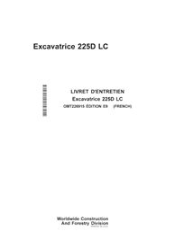 John Deere 225DLC excavator pdf operator's manual FR - John Deere manuals - JD-OMT226915-FR