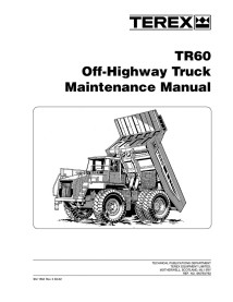 Terex TR60 off-highway truck maintenance manual - Terex manuals